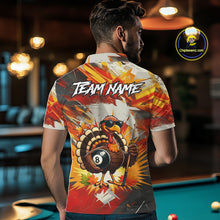 Load image into Gallery viewer, Personalized Funny Turkey 8 Ball Billiard Shirt For Men Custom Thanksgiving Pool Team Jersey TDM5049