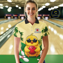 Load image into Gallery viewer, Custom Cute Chicken Summer Bowling Shirts For Women, Funny Bowling Team Jersey Polo &amp; 1/4 Zip TDM6591