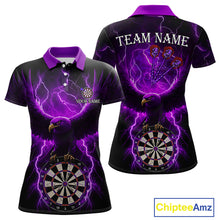 Load image into Gallery viewer, Purple Hawkeye Thunder Lightning Darts Shirt For Women Custom Darts Jersey Team Polo &amp; 1/4 Zip TDM5303