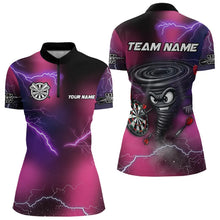 Load image into Gallery viewer, Personalized Pink Thunder Lightning Tornado Custom Funny Dart Shirts For Women, Cool Dart Team Jersey TDM3652