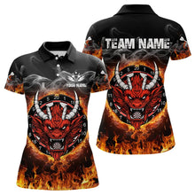 Load image into Gallery viewer, Personalized Fire Dartboard Dragon Dart Shirts For Women Custom Dart Team Jersey Polo &amp; Quarter Zip TDM3807