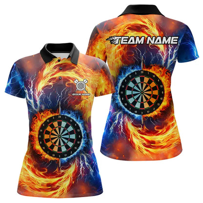 Personalized Water Fire Dart Shirt With Pocket Option For Women, Darts Jersey TDM3510