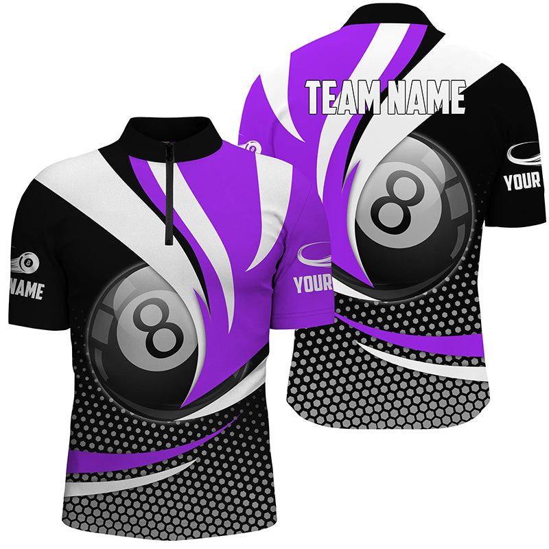 Personalized 8 Ball Billiard Purple Version 3D Shirts For Men Best Custom Gifts For Pooler TDM1542