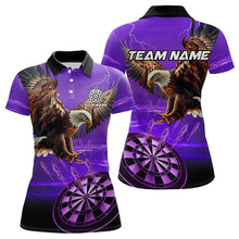 Load image into Gallery viewer, Personalized Purple Dartboard Eagle Darts Shirts For Women Custom Team Darts Jersey Polo &amp; 1/4 Zip TDM3809