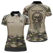 Load image into Gallery viewer, Vintage Camo Darts Polo &amp; Quarter Zip Custom Dart Shirts For Women, Camouflage Dart Jerseys TDM3813