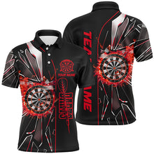 Load image into Gallery viewer, Personalized Red Break Glass 3D Darts Shirts For Men Custom Dart League Shirts Best Darts Jersey TDM2153