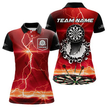 Load image into Gallery viewer, Custom Funny Lightning Dart Shirt With Pocket Option For Women, Darts Jersey TDM3673