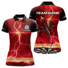 Load image into Gallery viewer, Customized Lightning Dart Shirt With Pocket Option For Women, Red Dart Jersey TDM3674