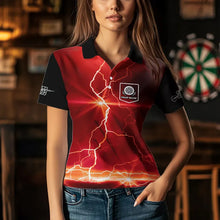 Load image into Gallery viewer, Customized Lightning Dart Shirt With Pocket Option For Women, Red Dart Jersey TDM3674