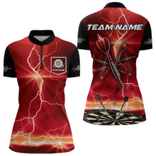 Load image into Gallery viewer, Customized Lightning Dart Shirt With Pocket Option For Women, Red Dart Jersey TDM3674