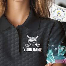 Load image into Gallery viewer, Funny Pink And Turquoise Diamonds Women Golf Polo Shirts Custom Team Golf Shirt, Golfing Gifts TDM6471