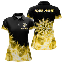Load image into Gallery viewer, Icy Yellow Light Womens Darts Polo &amp; Quarter Zip Shirts Custom Dart Shirts For Team Darts Jerseys TDM3181