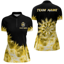 Load image into Gallery viewer, Icy Yellow Light Womens Darts Polo &amp; Quarter Zip Shirts Custom Dart Shirts For Team Darts Jerseys TDM3181