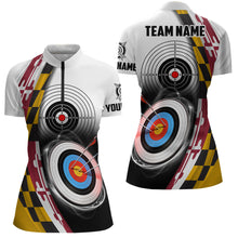 Load image into Gallery viewer, Personalized Maryland Flag 3D Target Archery Shirts For Women Custom Patriotic Archery Team Jerseys TDM1798