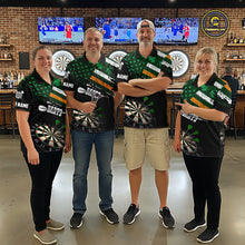 Load image into Gallery viewer, Personalized US Flag St Patrick Day Dart Shirts For Women Custom Patriotic Shamrock Darts Jerseys TDM5708