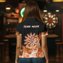 Load image into Gallery viewer, Icy Orange Light Womens Darts Polo &amp; Quarter Zip Shirts Custom Dart Shirts For Team Darts Jerseys TDM2978