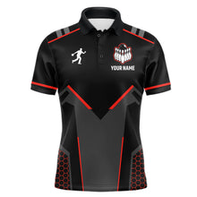 Load image into Gallery viewer, Personalized Bowling Jersey For Men Custom Black And Red Bowling Team Shirt Polo &amp; 1/4 Zip TDM6116