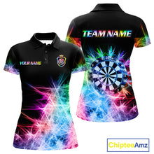 Load image into Gallery viewer, Icy Colorful Light Womens Darts Polo &amp; Quarter Zip Shirts Custom Dart Shirts For Team Darts Jerseys TDM5255