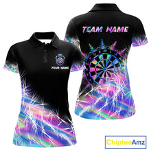 Load image into Gallery viewer, Holographic Icy Lights Women Darts Polo &amp; Quarter Zip Custom Dart Shirts For Team Darts Jerseys TDM4641