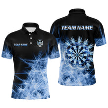 Load image into Gallery viewer, Blue Icy Light Mens Darts Polo &amp; Quarter Zip Shirts Custom Dart Shirts For Team Darts Jerseys TDM3320