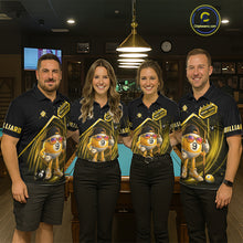 Load image into Gallery viewer, Yellow Funny 9 Ball Billiard Shirt For Women Custom Pool Team Shirt, Billiard Jersey Polo &amp; 1/4 Zip TDM5835