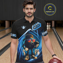 Load image into Gallery viewer, Blue Funny Bowling Ball Shirt For Men Custom Bowling Jersey, Bowling Team Shirt Polo &amp; Quarter Zip TDM5836