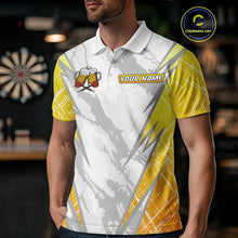 Load image into Gallery viewer, Darts And Beer That&#39;s Why I&#39;m Here Custom Grunge Dart Shirt For Men, Drinking Darts Jerseys |White TDM4233