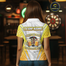 Load image into Gallery viewer, Darts And Beer That&#39;s Why I&#39;m Here Custom Grunge Dart Shirt For Women, Drinking Darts Jerseys |White TDM4233
