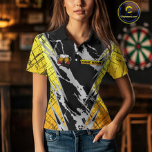 Load image into Gallery viewer, Darts And Beer That&#39;s Why I&#39;m Here Custom Grunge Dart Shirt For Women, Drinking Darts Jerseys |Black TDM4234
