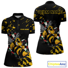 Load image into Gallery viewer, Personalized Yellow Black Funny Bee Darts Shirt For Women Custom Darts Jerseys, Best Darts Gifts TDM4294