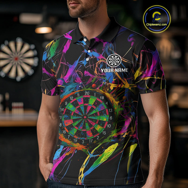 Funny Colorful Dartboard Graffiti Style Dart Shirts For Men Custom Darts Team Jerseys, Darts Gifts TDM4113