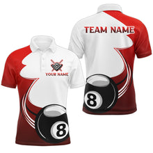 Load image into Gallery viewer, Personalized Billiard Tournament Sport Shirts, 8 Ball Pool Billiard Team Jersey For Men |Red TDM1778