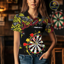 Load image into Gallery viewer, Personalized Graffiti Dart Shirt For Women Custom Funny Darts Jersey Team Polo &amp; Quarter Zip TDM4217
