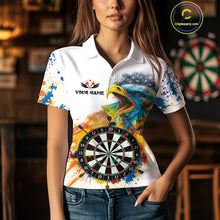 Load image into Gallery viewer, Funny Dartboard Colorful Paint Eagle Darts Shirt For Women Custom Darts Team Jersey Polo &amp; 1/4 Zip TDM4293