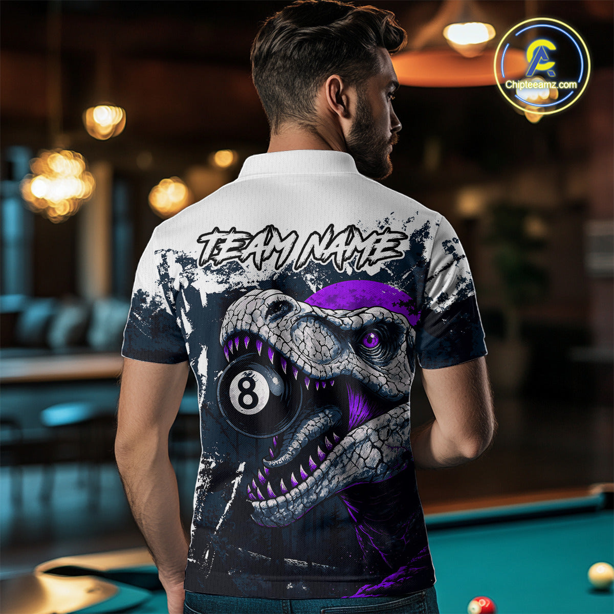 Personalized Sauropod 8 Ball Billiard Shirt For Men Custom Billiard Team Shirt, Pool Jersey|Purple TDM4768