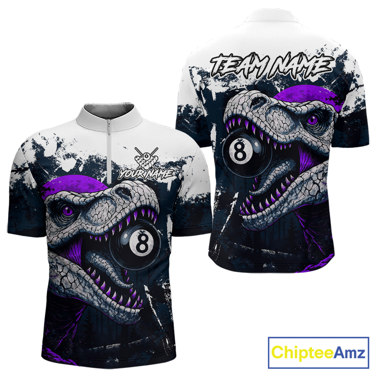 Personalized Sauropod 8 Ball Billiard Shirt For Men Custom Billiard Team Shirt, Pool Jersey|Purple TDM4768