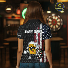 Load image into Gallery viewer, Funny Beer Grunge American Flag Darts Shirt For Women Custom Patriotic Darts Team Jersey TDM5364