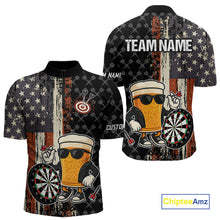 Load image into Gallery viewer, Funny Beer Vintage American Flag Darts Shirt For Men Custom Patriotic Darts Team Jersey TDM5365