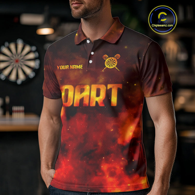 Persionalized Full Flames And Smokes Dart Shirts For Men, Dart Team Jerseys NYN0077