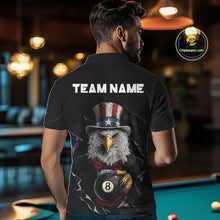 Load image into Gallery viewer, Red Dripping Patriotic Funny Eagle 8 Ball Men Billiard Pool Shirt Personalized Billiard Team Jerseys NYN2772