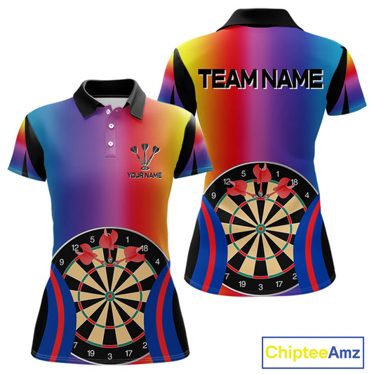Persionalized Multi-Color Dartboards Dart Shirt For Women, Custom Dart Jerseys NYN0092