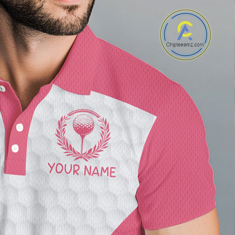 Mens Funny Golf Shirts Pub Flamingo Golf Clothing Custom Golf Team Polo, Golf Upf Shirts NYN2997