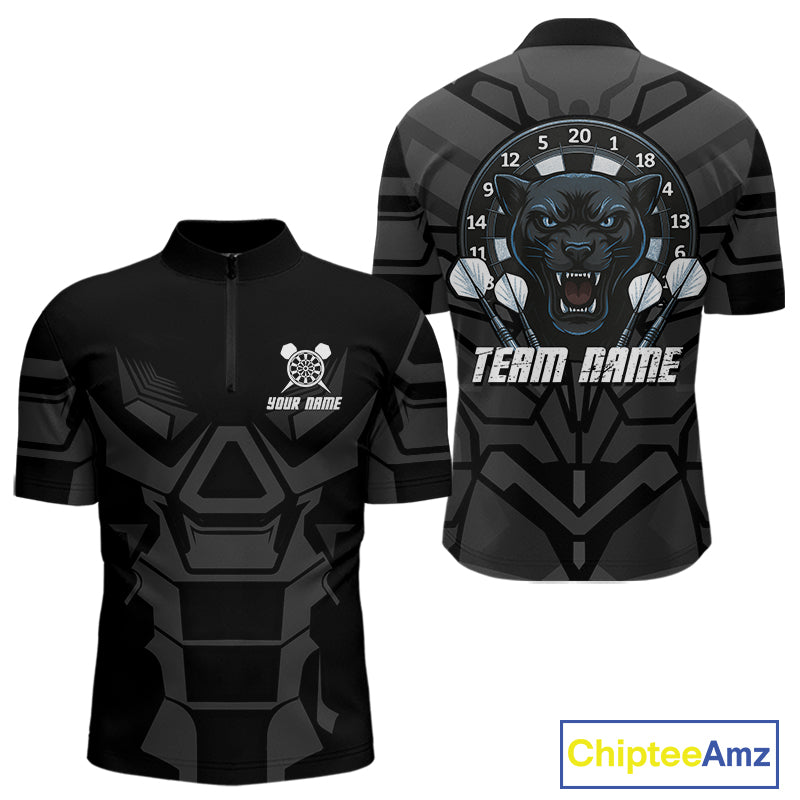 Navy Panther Darts Arrow Men's Grunge Darts Shirt - Custom Name For Darts Jersey NYN0438