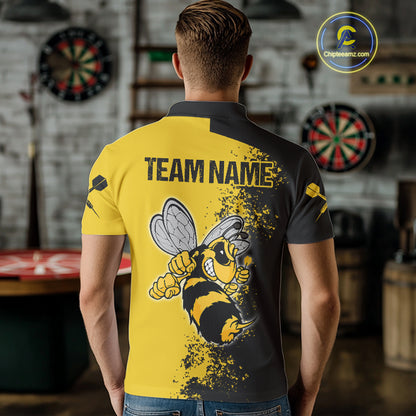 Grumpy Bee Dart Arrow Funny Darts Shirt For Men Custom Name & Team For Darts Jersey NYN0695