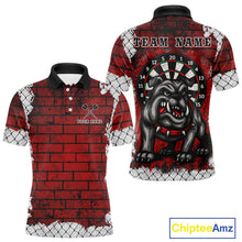 Load image into Gallery viewer, Brick-Wall Fierce Bulldog Men&#39;s Darts Team Shirt - Personalized Name For Players NYN0462