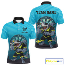 Load image into Gallery viewer, Shark &amp; Dartboard Custom Funny Polo Shirt For Men - Darts Team Jersey NYN0706