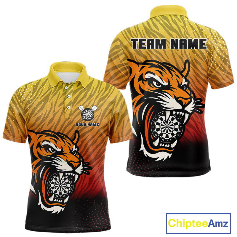 Tiger Dartboard Scratched Pattern Custom Dart Shirt For Men, Dart Team Jerseys NYN0106