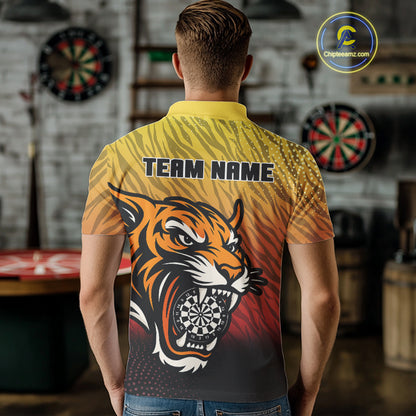 Tiger Dartboard Scratched Pattern Custom Dart Shirt For Men, Dart Team Jerseys NYN0106