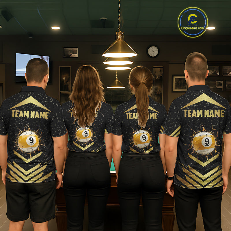 Orange Grunge Grim Reaper Billiard Ball Pool Custom Men Billiard Shirts, Billiard Team Jerseys NYN3020