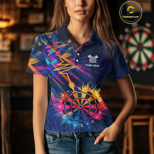 Custom Rainbow Dartboard Dart Men Women Shirt Colorful Vibrant Dart Jerseys NYN1614